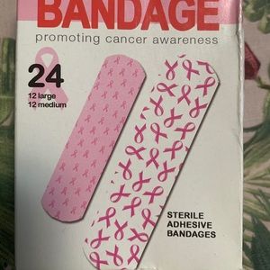 Breast cancer awareness bandages box 24 m l new